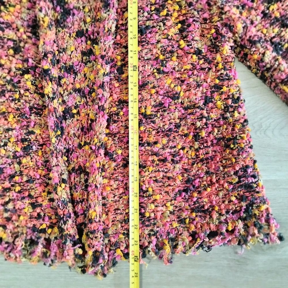 Ruby Rd. Textured Multicolor Knit Cardigan Fringe - Picture 4 of 5